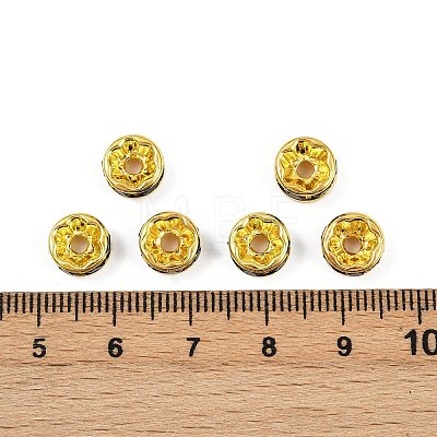 Brass Rhinestone Spacer Beads RB-A014-Z8mm-02G-NF-1
