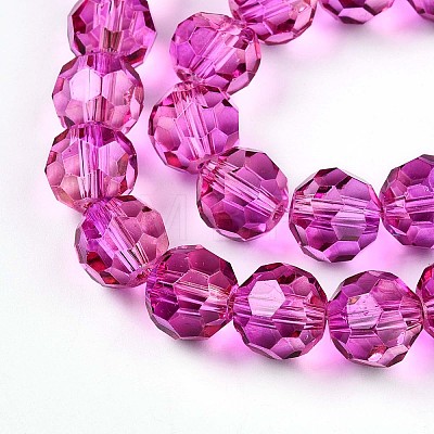 Baking Paint Transparent Glass Beads Strands DGLA-A035-T10mm-A03-1