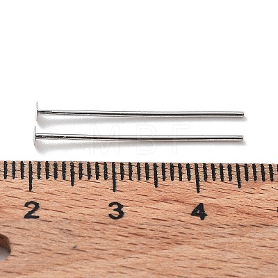 Rhodium Plated 925 Sterling Silver Flat Head Pins STER-M117-03D-P-1