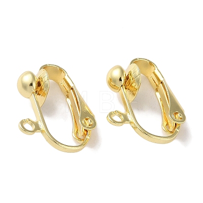 Rack Plating Brass Clip-on Earring Finding KK-F090-11LG-1