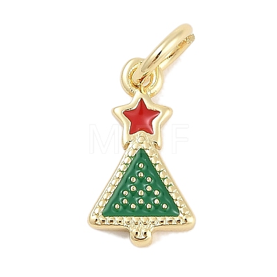 Brass Enamel Charms KK-Q028-43G-1