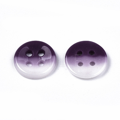 4-Hole Handmade Lampwork Sewing Buttons BUTT-T010-02H-1