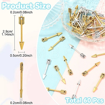 60Pcs 2 Colors Tibetan Style Alloy Pendants FIND-YW0012-97-1