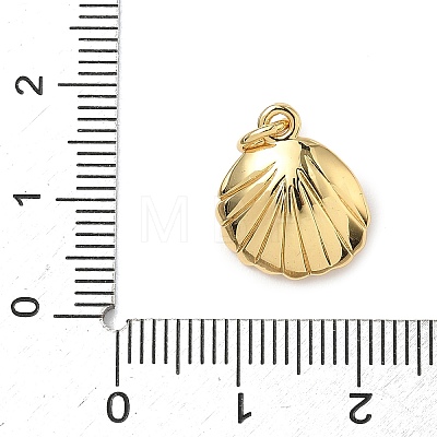 Shell Brass Charms KK-D426-17B-G-1