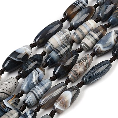 Natural Agate Beads Strands G-NH0052-A01-1