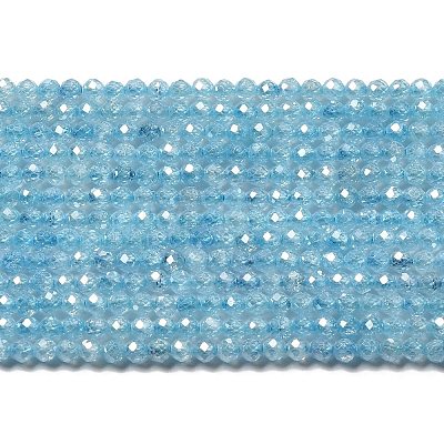 Cubic Zirconia Bead Strands ZIRC-C006-01B-08-1