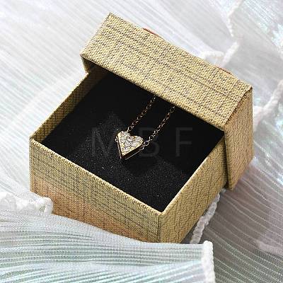 304 Stainless Steel Crystal Rhinestone Pendant Cable Chain Necklaces for Women NJEW-C062-01A-G-1