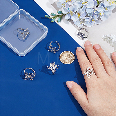 6Pcs Adjustable Brass Ring Components FIND-PH0038-31B-1