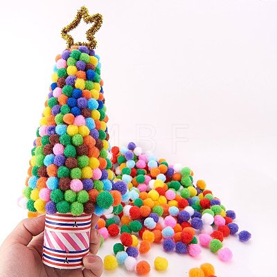 20mm Multicolor Assorted Pom Poms Balls About 500pcs for DIY Doll Craft Party Decoration AJEW-PH0001-20mm-M-1