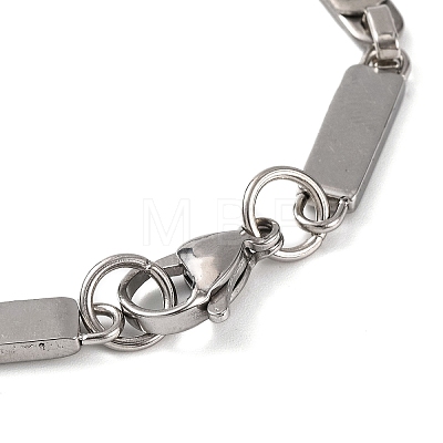 Tarnish Resistant 304 Stainless Steel Rectangle Link Chain Bracelets BJEW-B078-101P-1