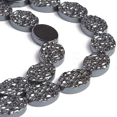 Electroplated Non-magnetic Synthetic Hematite Beads Strands G-I273-19-1