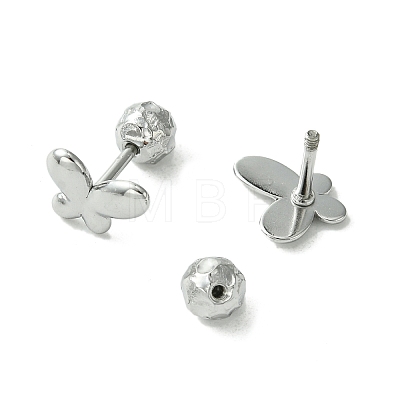 304 Stainless Steel Ear Studs EJEW-Q801-11P-1