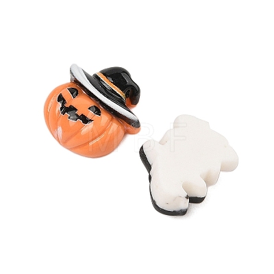 Halloween Theme Opaque Resin Cabochons CRES-M037-06-1