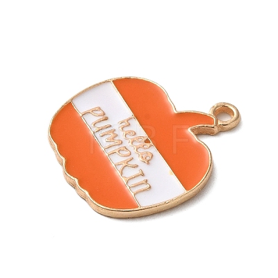 Thanksgiving Day Golden Tone Alloy Enamel Pendants LS-ENAM-M002-02F-G-1