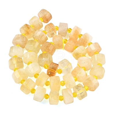 Natural Lemon Quartz(Heated) Beads Strands G-G453-G15-7x12mm-1