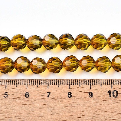 Baking Paint Transparent Glass Beads Strands DGLA-A035-T8mm-A05-1