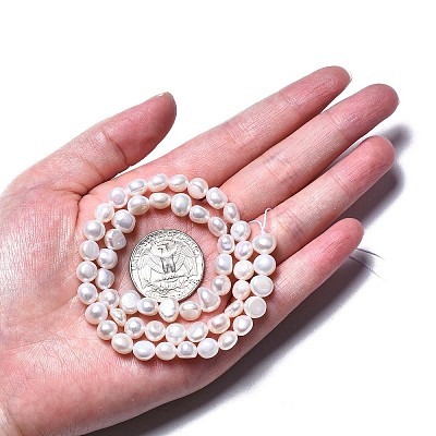 Natural Cultured Freshwater Pearl Beads Strands X1-PEAR-N014-07C-1