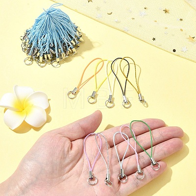 100Pcs Polyester Cord Mobile Straps MOBA-FS0001-02D-1