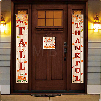 Polyester Hanging Sign for Home Office Front Door Porch Decorations HJEW-WH0023-014-1