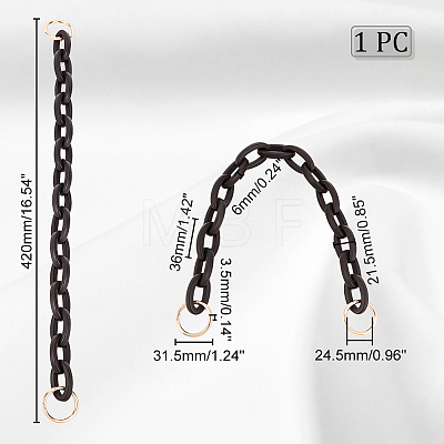 Resin Cable Chain Bag Handles FIND-WH0114-86-1