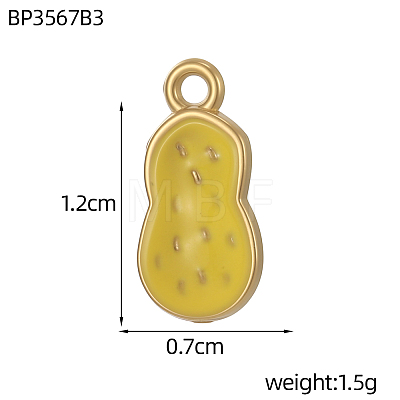 304 Stainless Steel Enamel Pendants STAS-OY011-01G-1
