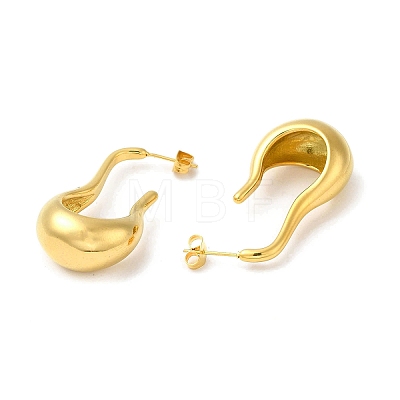 Golden 304 Stainless Steel Stud Earrings EJEW-K257-01A-G-1