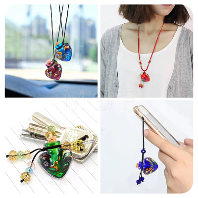 Handmade Lampwork Perfume Bottle Pendants LAMP-TADJ0001-06A-1