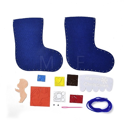 DIY Non-woven Fabric Christmas Sock Kits DIY-Q031-02H-1