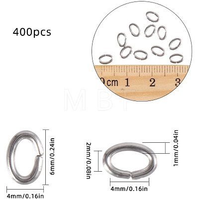 304 Stainless Steel Jump Rings Jewelry Findings STAS-PH0019-01P-1