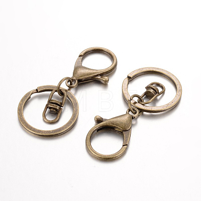 Iron Split Key Rings Keychain Clasp Findings PALLOY-J682-02AB-NF-1