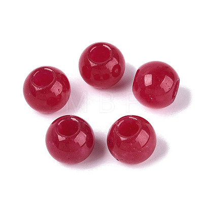 Natural White Jade European Beads G-Q607-01A-12-1
