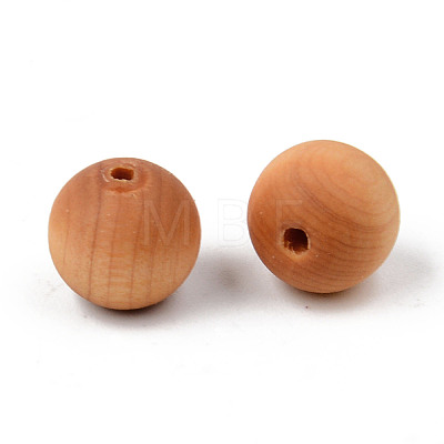 Natural Wood Beads WOOD-R268-10mm-1