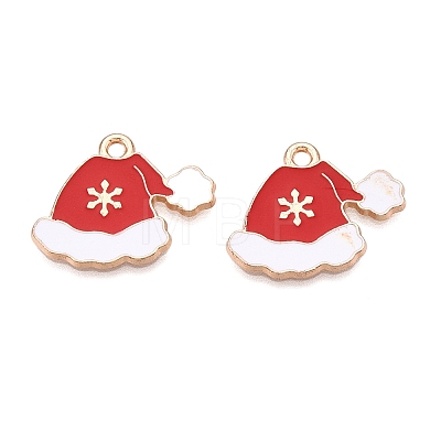 Christmas Theme Alloy Enamel Pendants ENAM-T020-10L-1