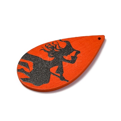 Single Face Printed Wood Pendants WOOD-B009-01I-1