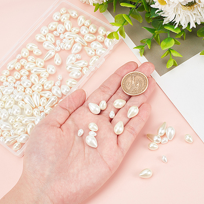 160Pcs 6 Style Glass Pearl Beads HY-AR0001-13-1