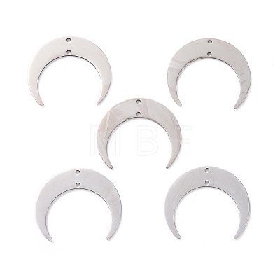 201 Stainless Steel 2-Loop Link Charms STAS-N090-LA039-P-1