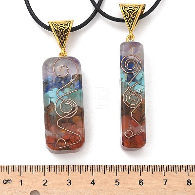 2Pcs 2 Styles Chakra Jewelry NJEW-SZ0001-05-1