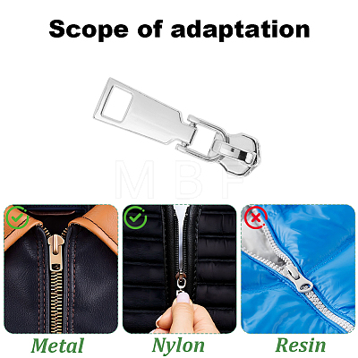 Stainless Steel Zipper Accessories FIND-WH0173-498P-1