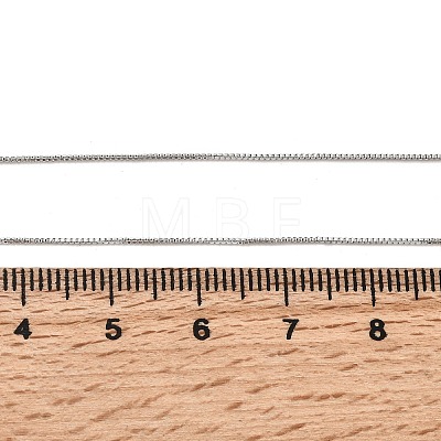 0.6MM Brass Box Chain Necklaces NJEW-G341-01P-1