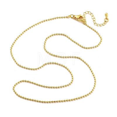 Brass Ball Chains Necklaces for Women NJEW-D302-21G-1