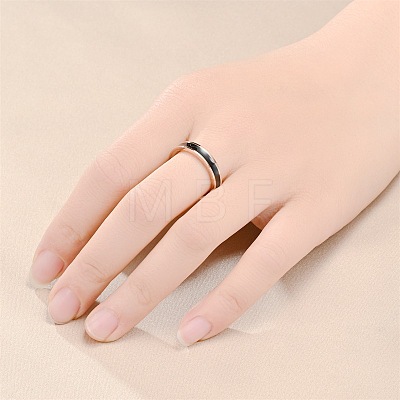 Titanium Steel Enamel Finger Rings for Unisex WGAB951-04-1