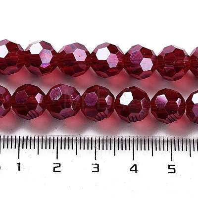 Electroplate Transparent Glass Beads Strands EGLA-A035-T10mm-A07-1