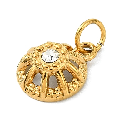 304 Stainless Steel Rhinestone Pendants STAS-A145-04B-G-1