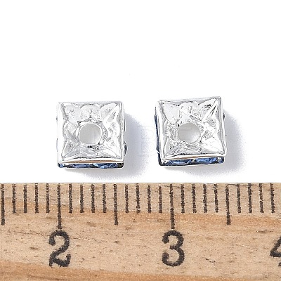 Brass Rhinestone Spacer Beads X1-RSB072-14S-1