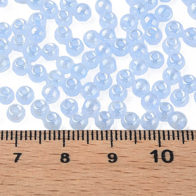 6/0 Imitation Jade Glass Seed Beads SEED-N004-006-13-1