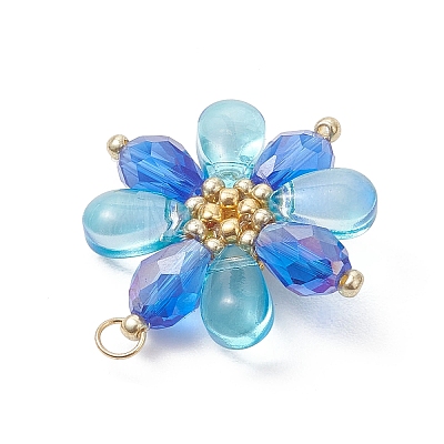 Glass Beaded Pendants PALLOY-MZ01186-1