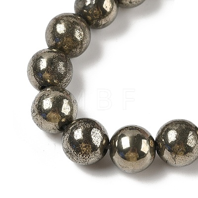 Natural Pyrite Beads Strands G-A250-A01-01-1