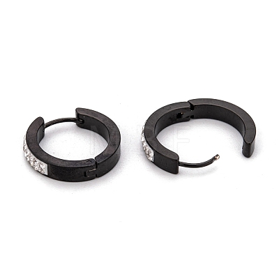 304 Stainless Steel Huggie Hoop Earrings EJEW-O096-19EB-1