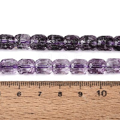 Transparent Crackle Glass Beads Strands GLAA-Q108-04A-06-1