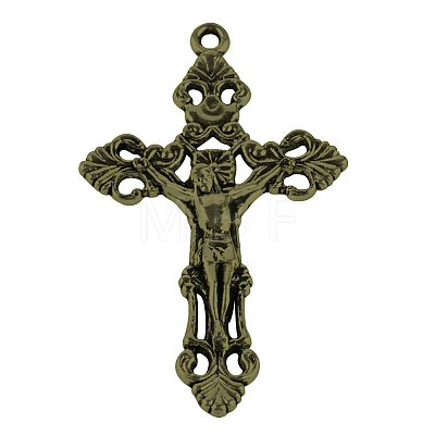 Tibetan Style Alloy Pendants TIBEP-S298-011AB-FF-1